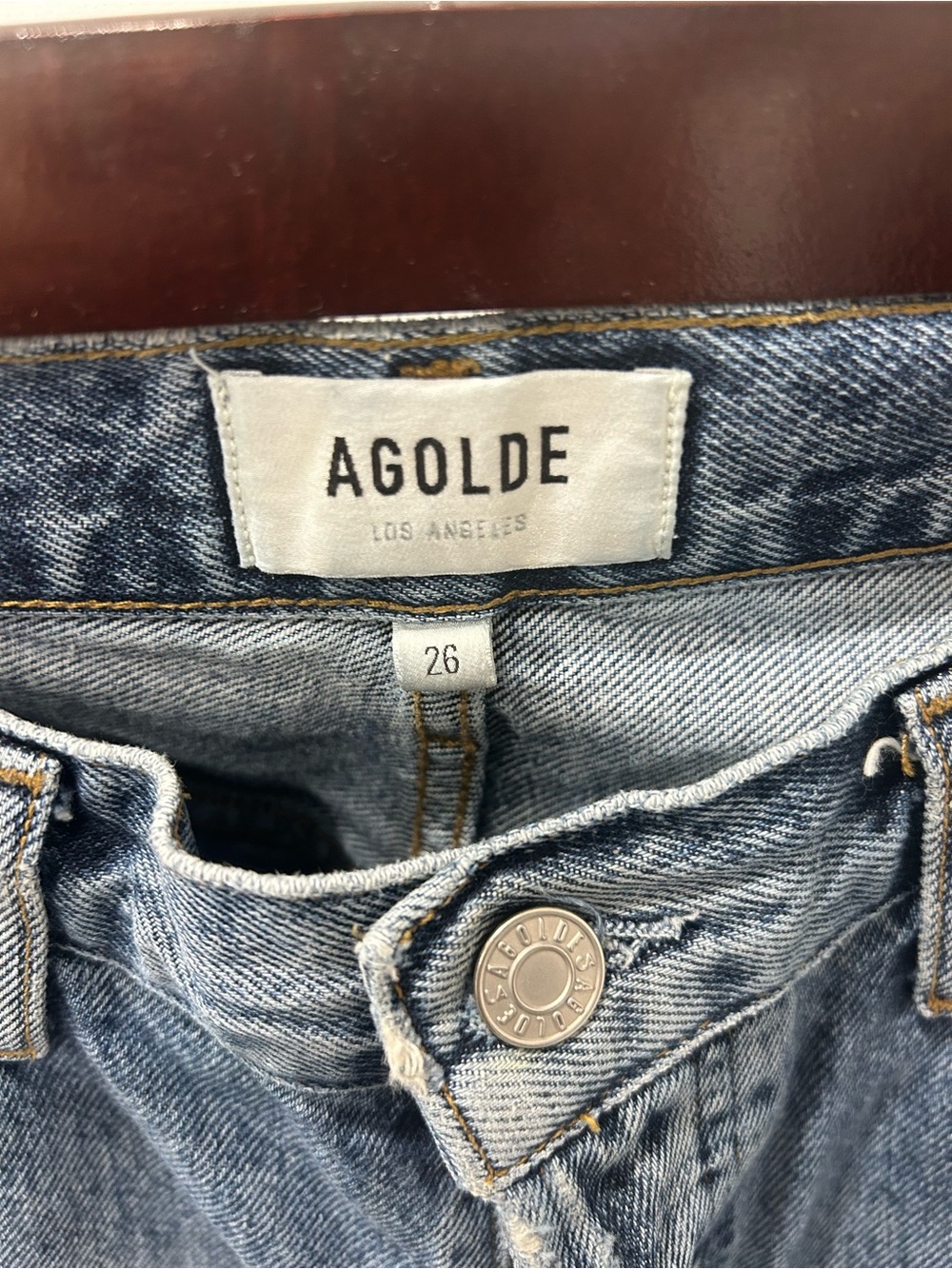 Agolde Light Blue High-Rise Denim Jeans
